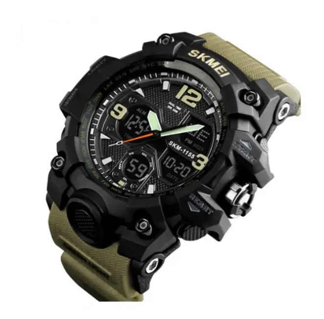 Часы тактические наручные Skmei 1155B (Khaki/Black) Фото 2